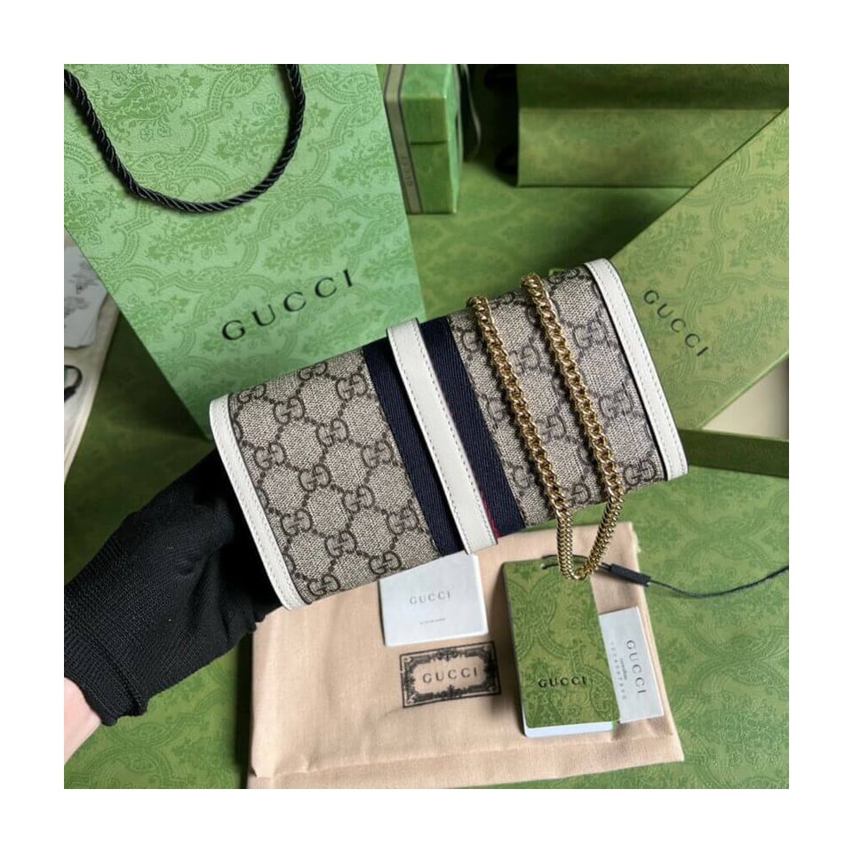 Gucci Jackie 1961 Chain Wallet White 19cm view 4