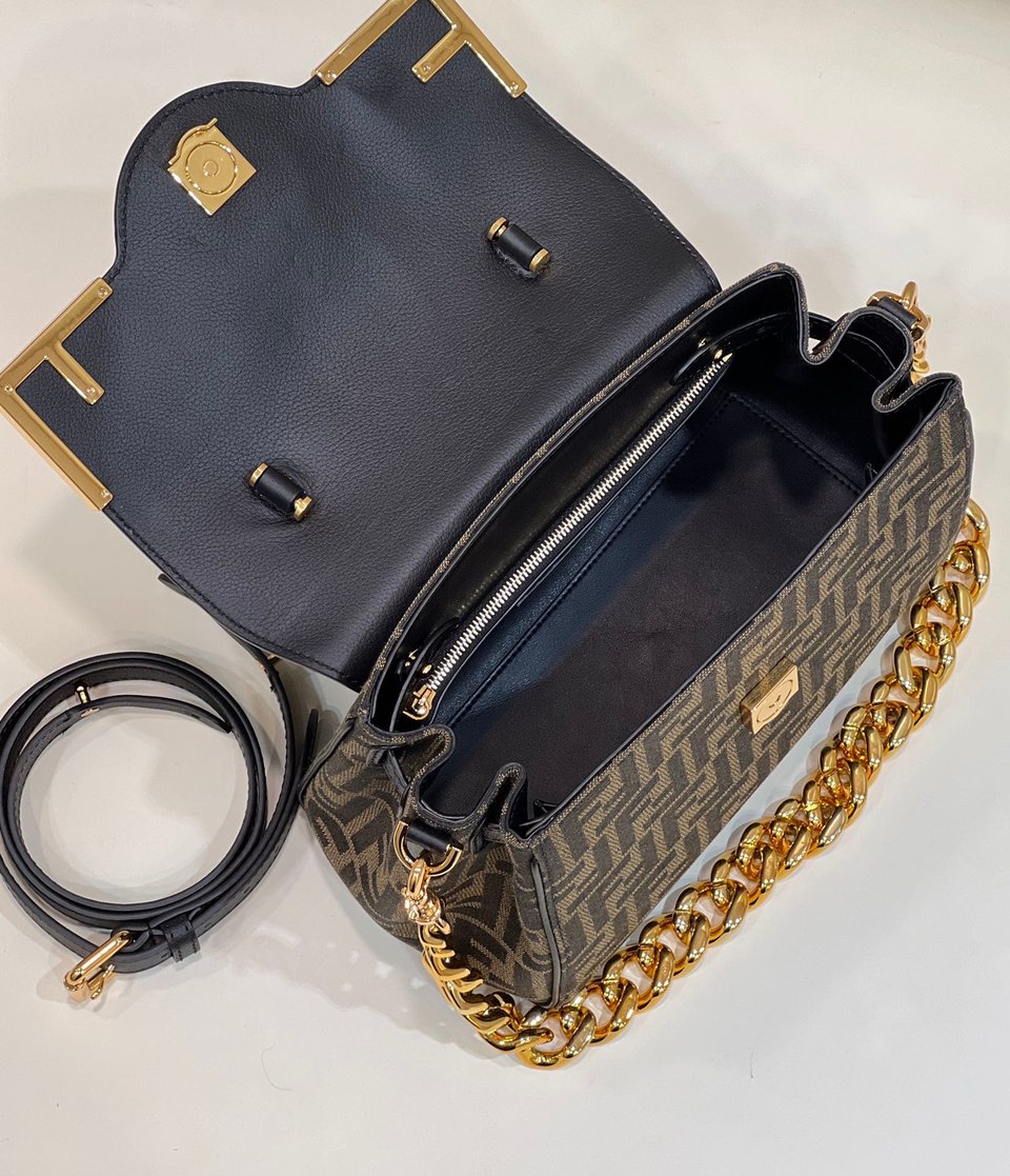 Fendi x Versace Fendace La Medusa Top Handle Bag Zucca Canvas 25cm view 10