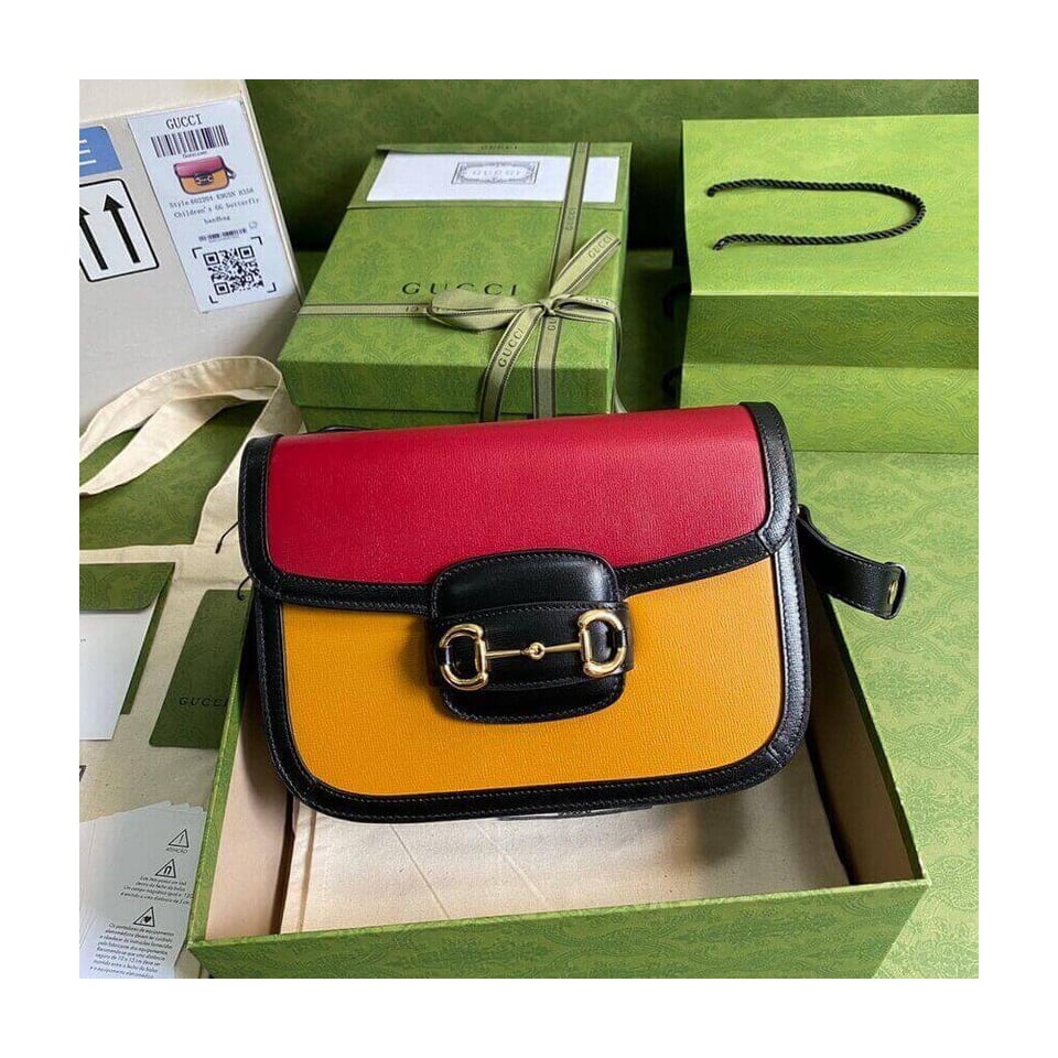 Gucci Horsebit 1955 Small Bag in Brick/Sand Leather view 2