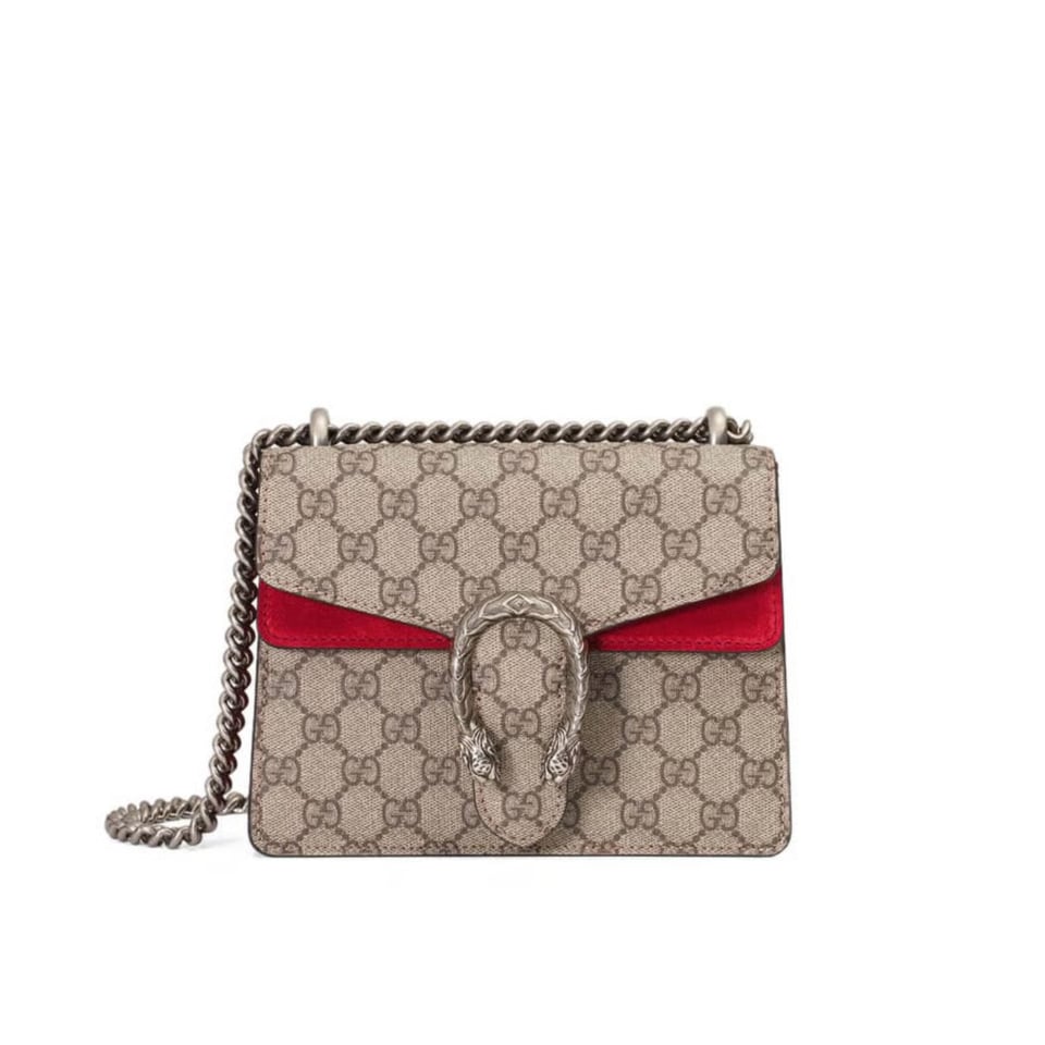 Gucci Dionysus GG Supreme Mini Bag Red 20cm view 2