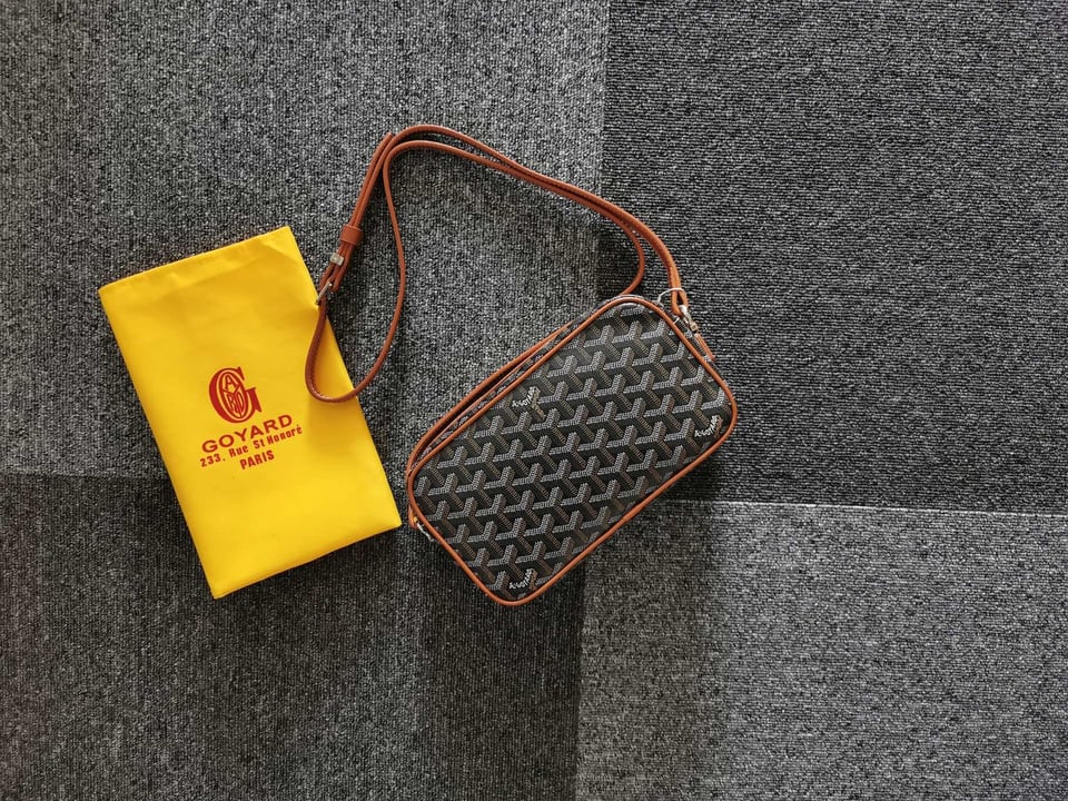 Goyard Cap-Vert Pm Bag 23X8X14Cm Black And Tan Canvas view 3