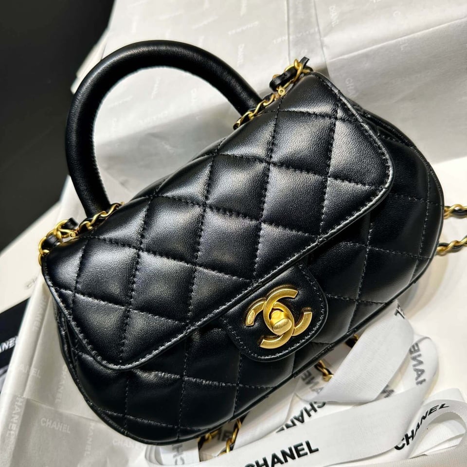 Chanel 24C Quilted Lambskin Small Bag With Top Handle view 6