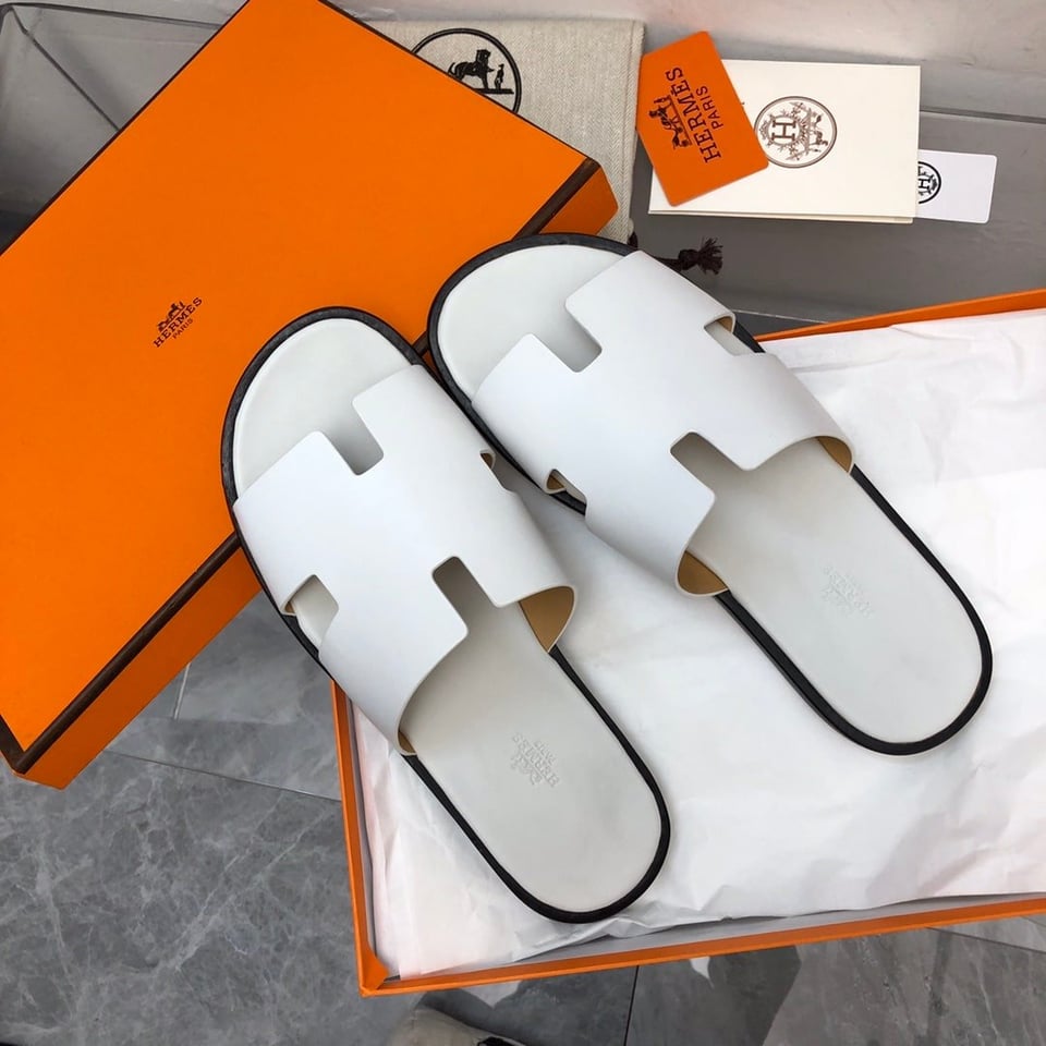 Hermes Izmir Sandal White view 9
