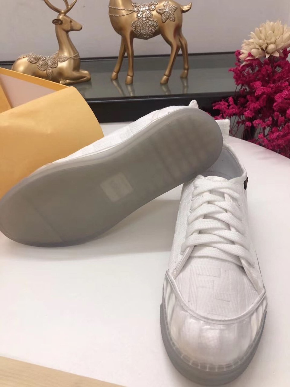Fendi Corda Low Top Sneaker Tess Canvas White 8E7083Abn4F0Qa0 view 3