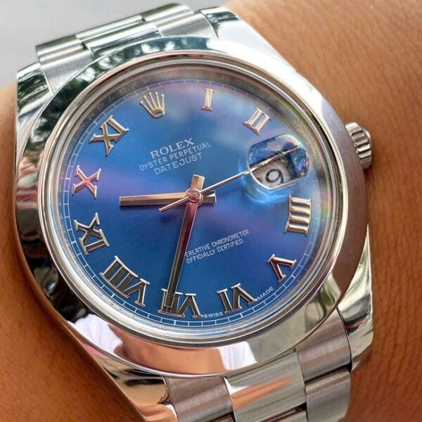 [Superclone] Rolex Datejust 41mm Bright Blue Dial Oyster 126300 view 2
