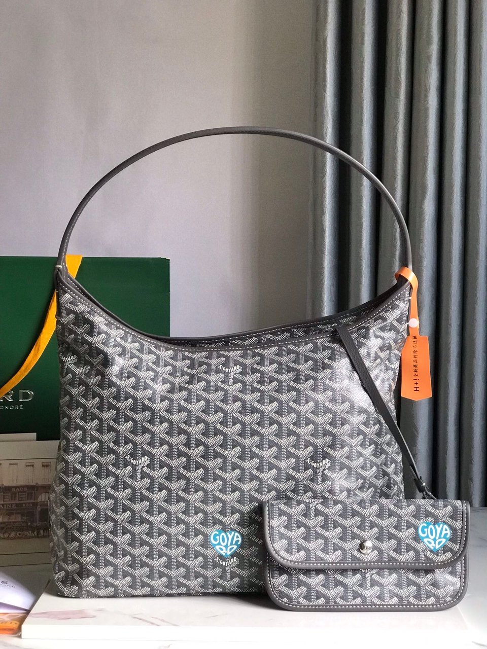 Goyard Hobo Boheme 42Cm Grey Canvas view 2