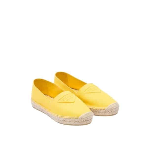 Prada Cotton Drill Espadrilles Yellow 1S839M3Lkef0377F_020 view 2