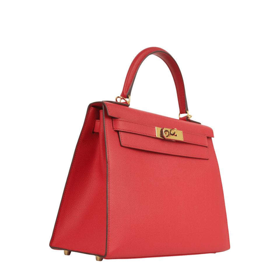 Hermes Kelly 28 Bag In Red Togo Leather For Women 28cm/11in view 5
