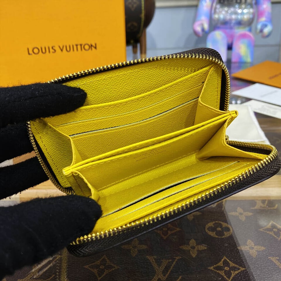 Louis Vuitton Christmas Animation 2022 Zippy Coin Purse Yellow view 11