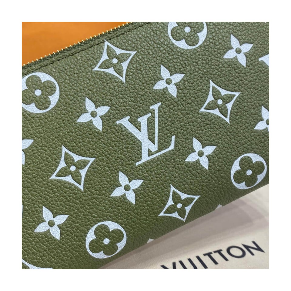 Louis Vuitton Monogram Empreinte Leather Zippy Wallet Khaki view 6