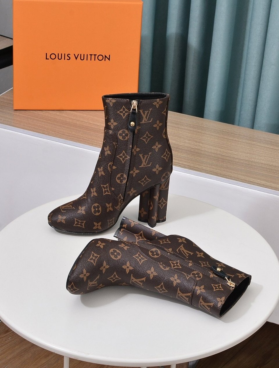 Louis Vuitton Silhouette Ankle Boot Monogram Brown view 3