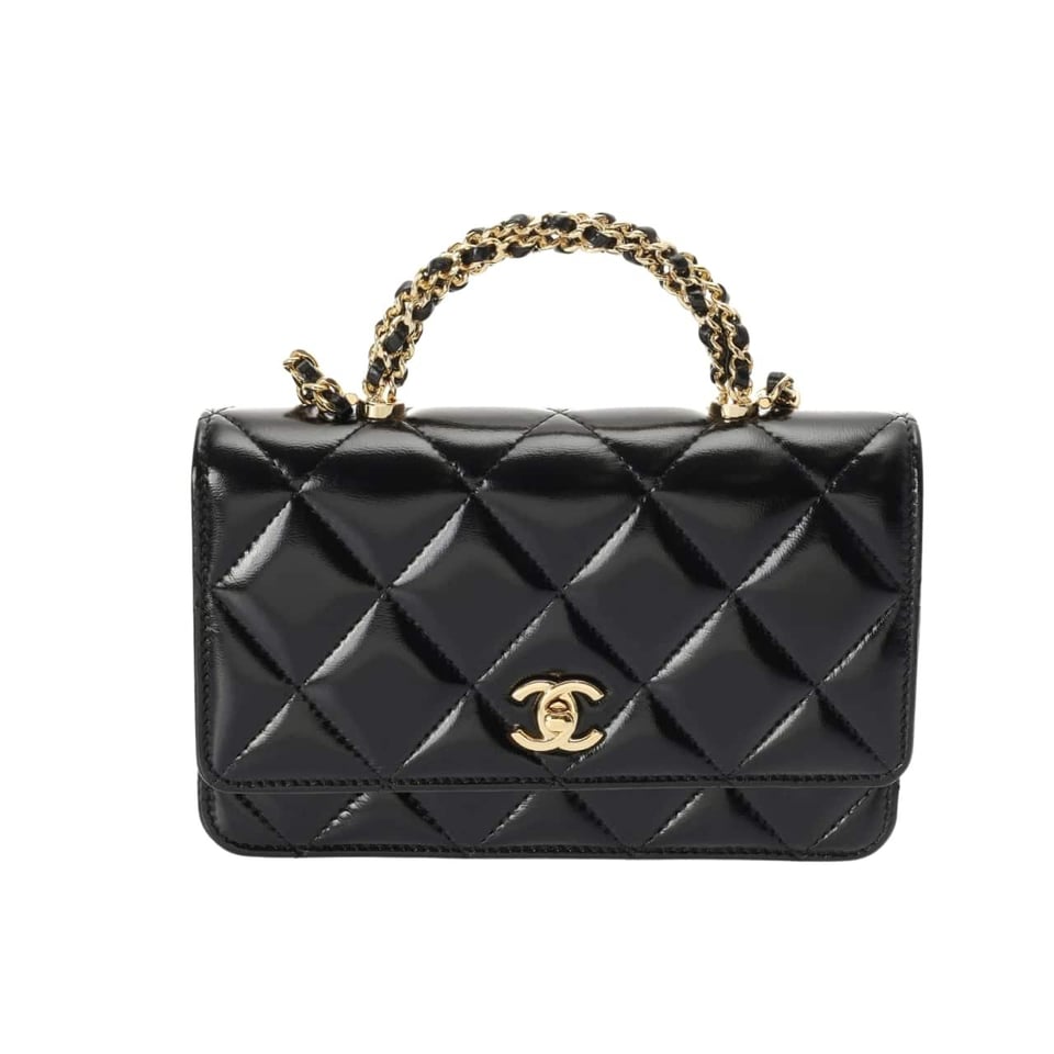 Chanel 24B Metal Twist Woc Black 20Cm/7.8in view 2