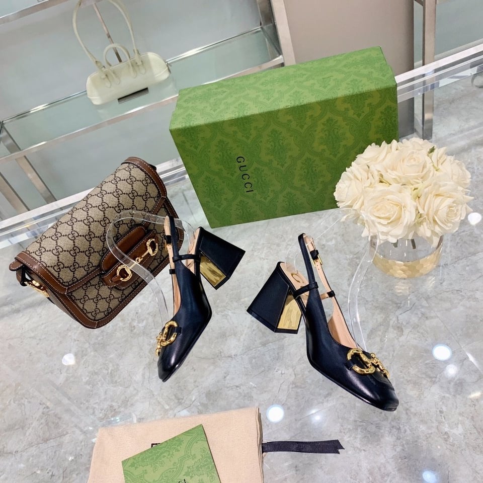 Gucci Women’S Mid Heel Slingback With Horsebit Black ?643892 C9D00 1000 view 9