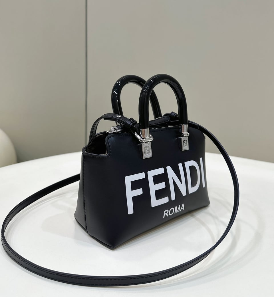 Fendi By The Way Leather Mini Bag Black 18cm view 4