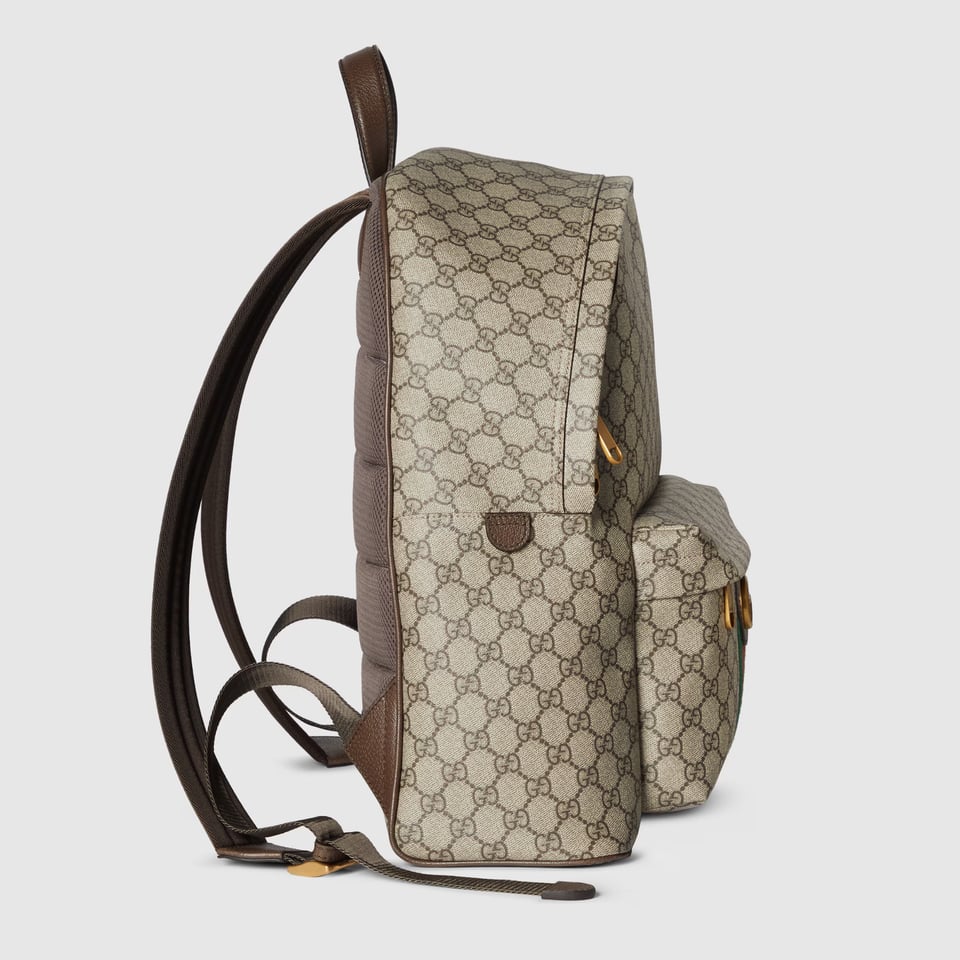 Gucci Ophidia Medium Backpack 834466 Beige And Dark Brown 36.5cm/14.4in view 5