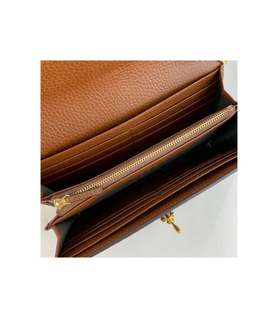 Gucci Jackie 1961 Chain Wallet in Blue Denim 19cm view 13