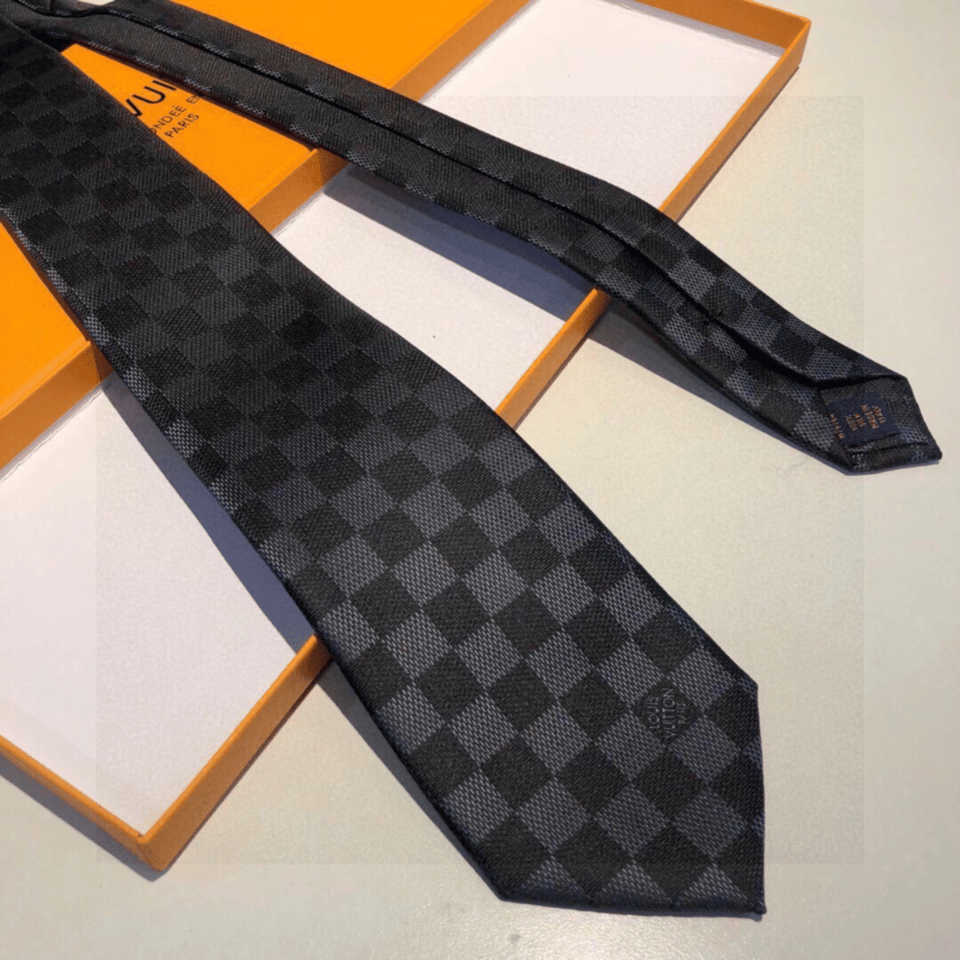Louis Vuitton Black Damier Canvas Tie For Men view 7