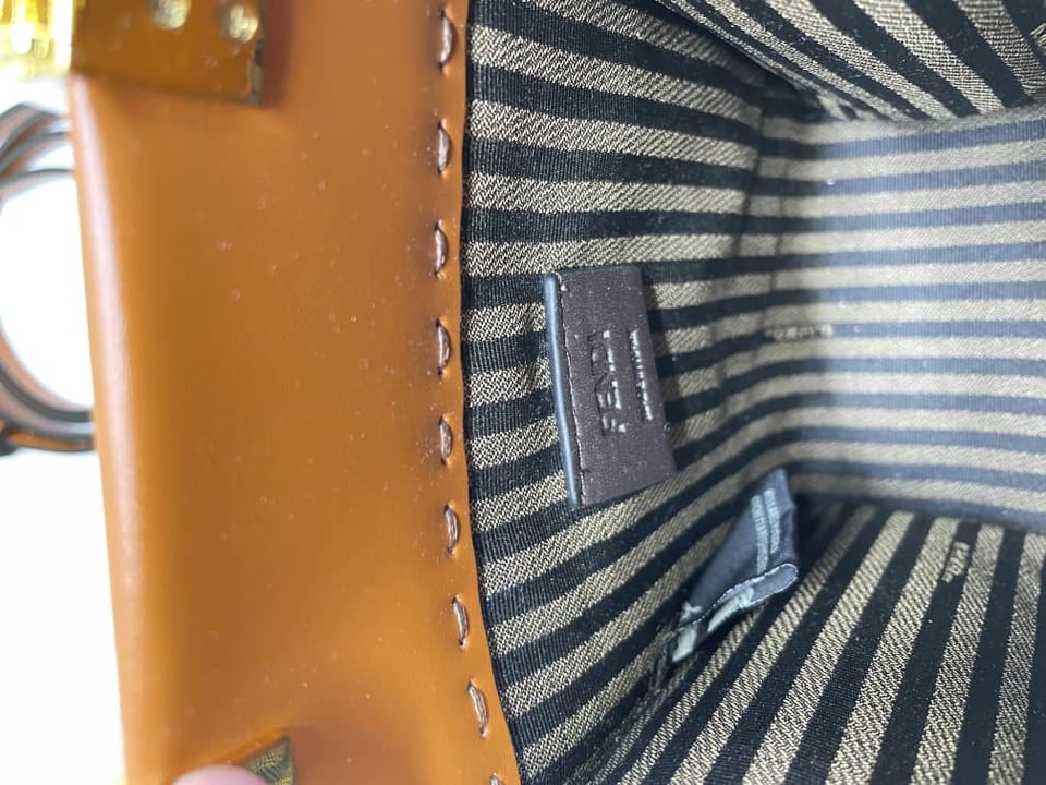 Fendi Mini Sunshine Shopper Leather Bag Brown 18Cm 8Bs051 view 11