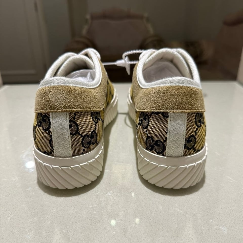 Gucci Gg Sneaker Beige Ebony 738992 Fabqa 9796 view 7