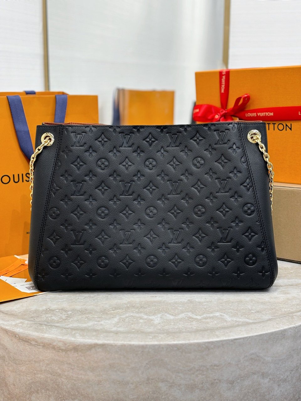 Louis Vuitton LV Anytime MM Monogram Empreinte Bag Black M14324 42cm/ 16.5in view 6