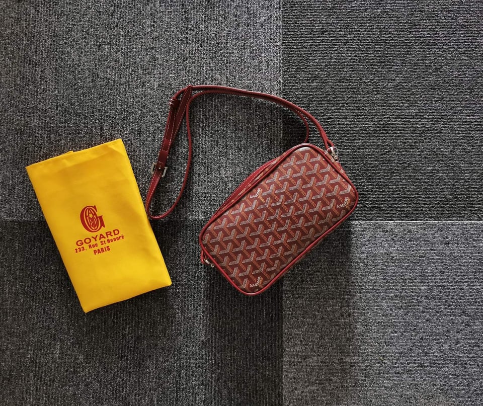 Goyard Cap-Vert Pm Bag 23X8X14Cm Burgundy Canvas view 3