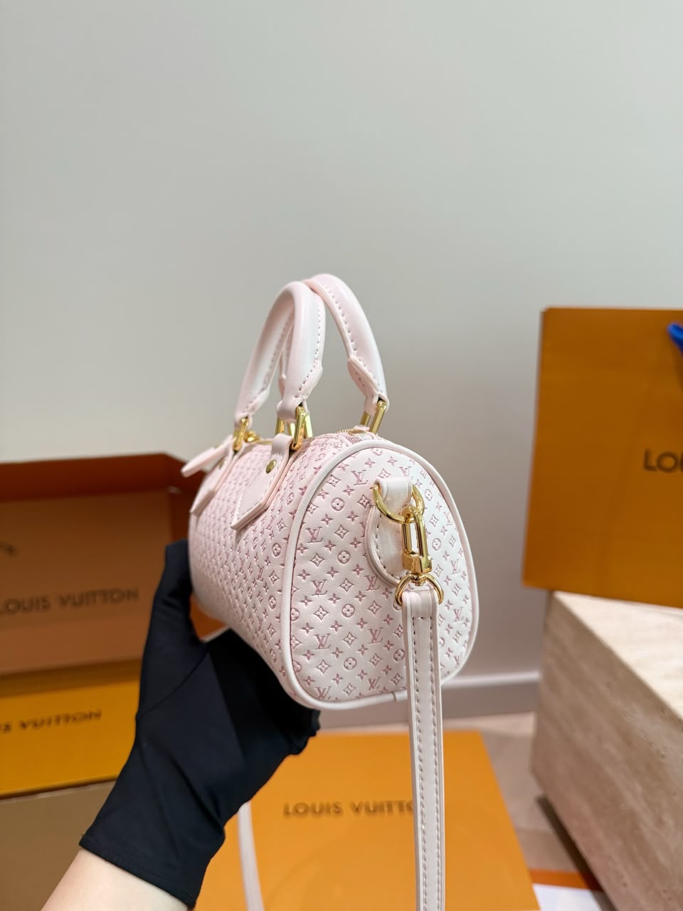 Louis Vuitton Nano Speedy Bag Light Bliss Cream 16cm M29414 view 8