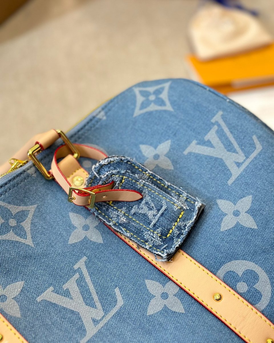 Louis Vuitton Keepall Bandouli Re Denim Blue 40Cm M24315 view 8