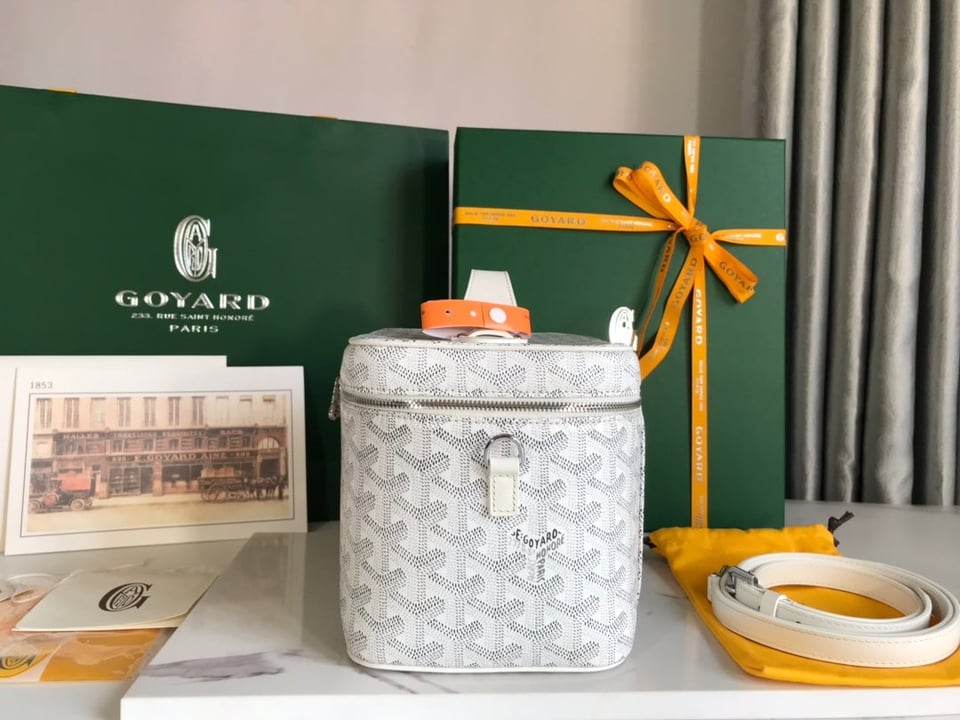 Goyard Muse Vanity Case 20 Cm White Goyardine Canvas view 9