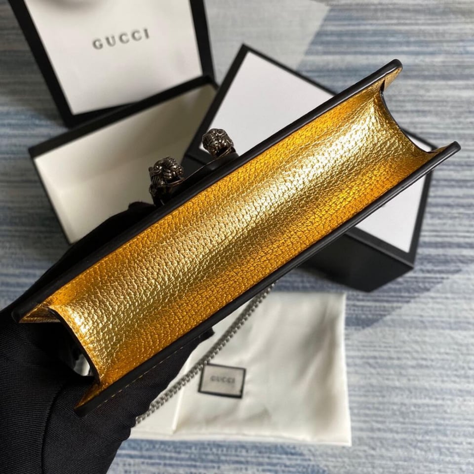 Gucci Dionysus Super Mini Bag in Gold view 6