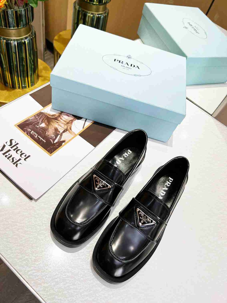 Prada Patent Leather Loafers Black 1D902M069F0002F025 view 4