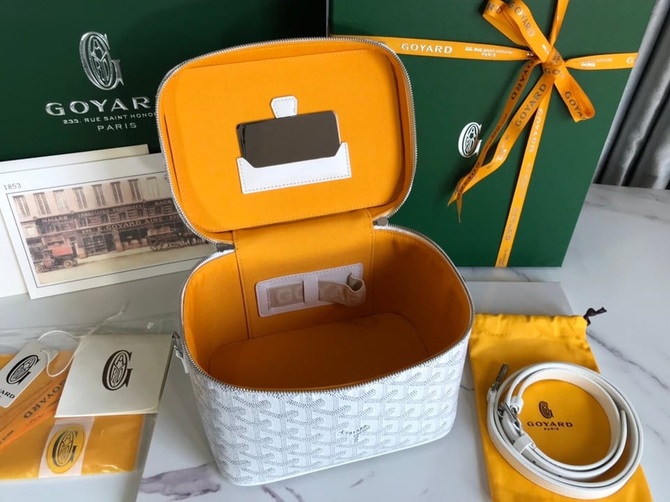 Goyard Muse Vanity Case 20 Cm White Goyardine Canvas view 6