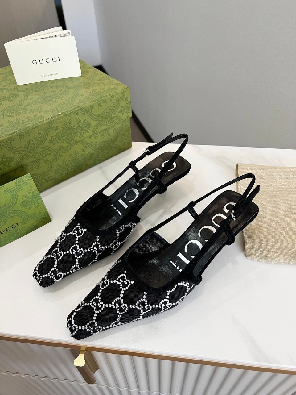 Gucci Women?S Slingback Pump Black ?675829 F13A0 1000 view 11