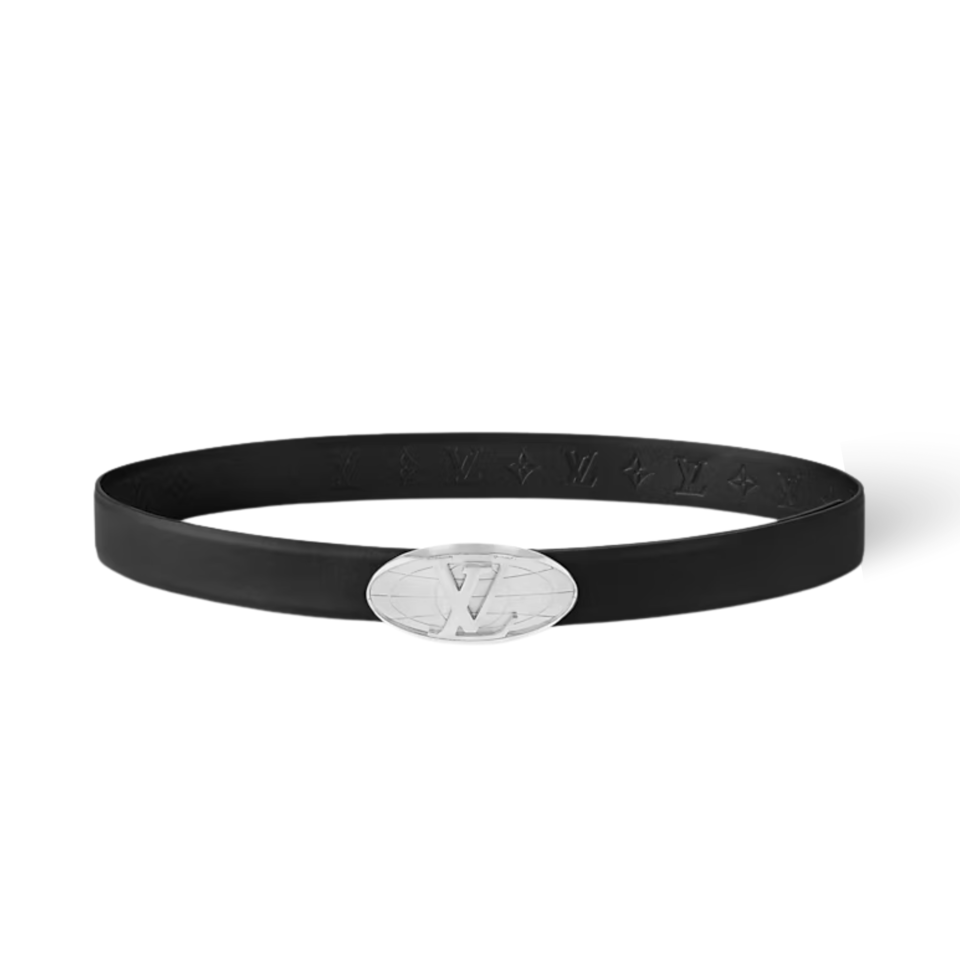Louis Vuitton LV Black Fiction 30mm Reversible Men Belt M8959S