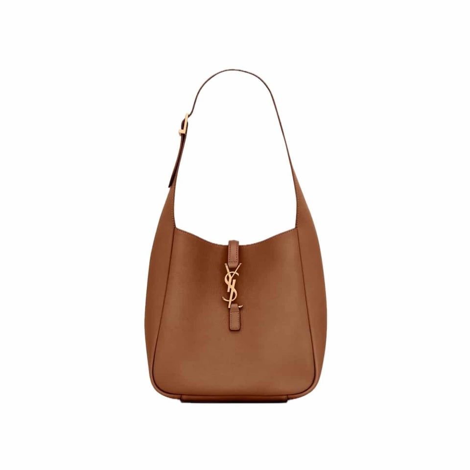 Saint Laurent Le 5 A 7 Supple Large In Grained Leather Brown 31Cm view 2