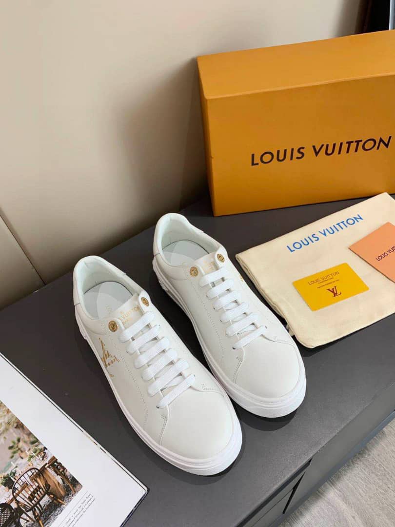 Louis Vuitton Time Out Sneaker White And Yellow view 4