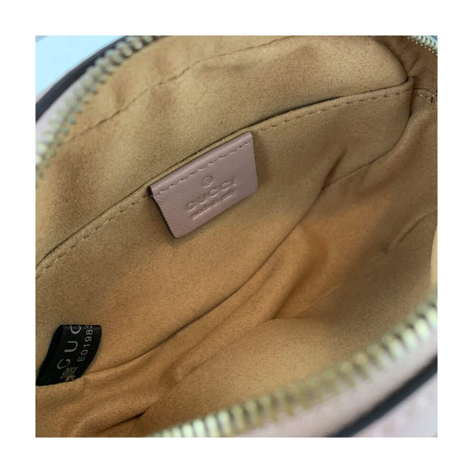 Gucci GG Marmont Matelasse Leather Belt Bag Nude Pink view 11