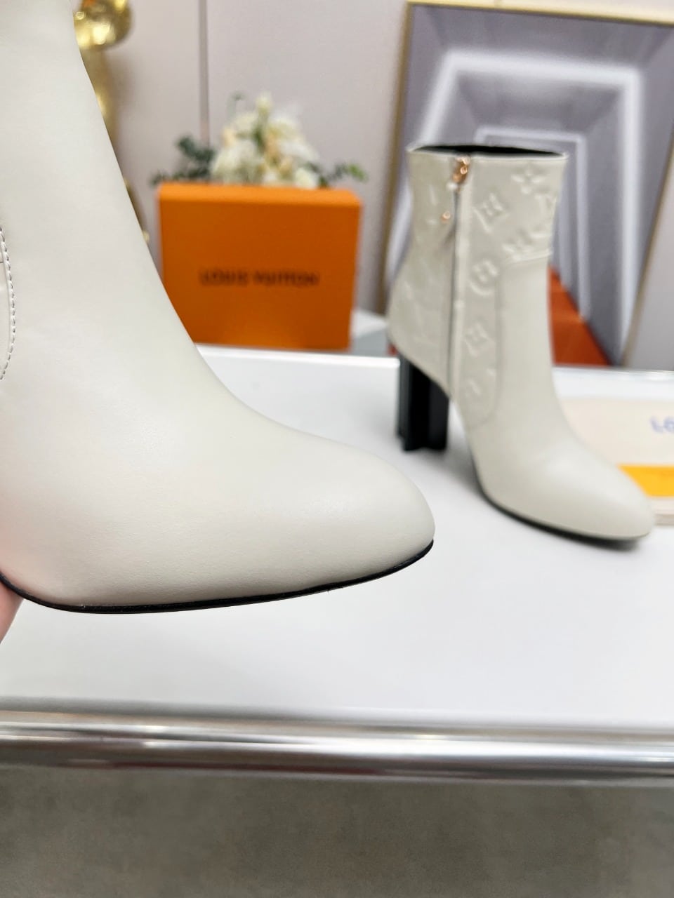 Louis Vuitton Silhouette Ankle Boot White view 4