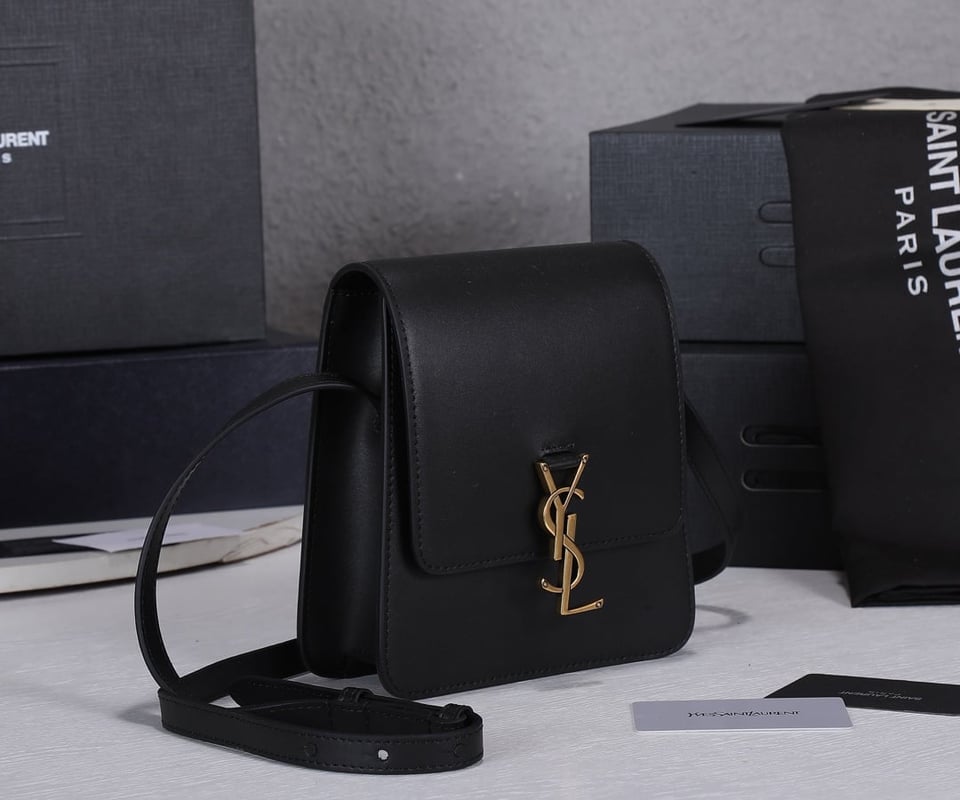 Saint Laurent Kaia North/South Satchel In Leather Black view 9