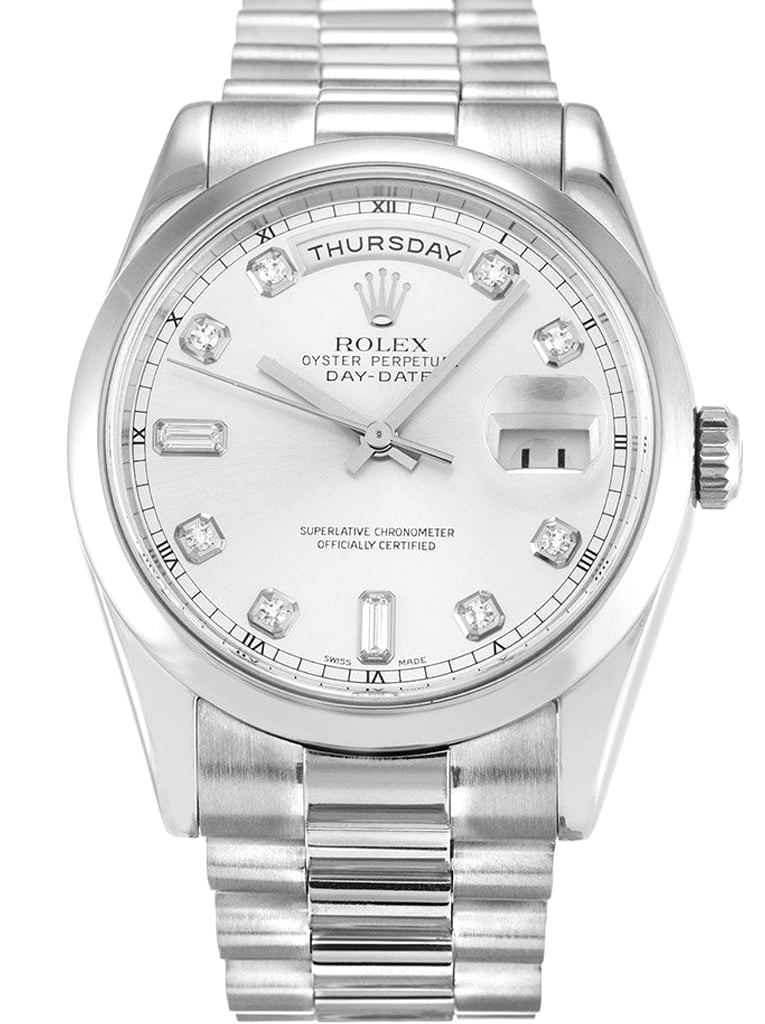 Rolex Day-Date II 41mm Silver Dial 218239 view 2