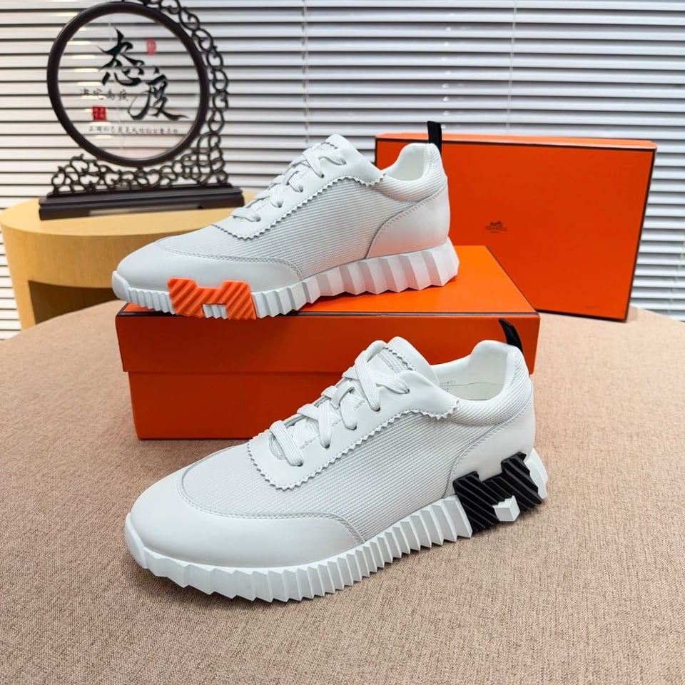 Hermes Bouncing Sneakers Blanc Color Goatskin H261897ZH90390 view 7