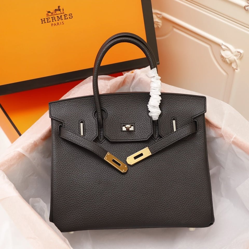 Hermes Birkin Bag 35 Black Togo Gold Hardware view 2