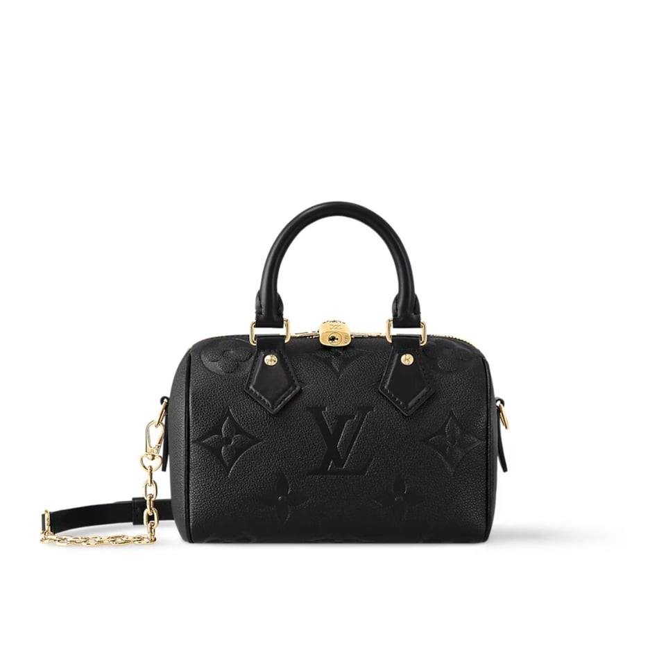 Louis VuittonSpeedy Bandouliere Bag Monogram Empreinte Giant 20 Black 20cm M58953 view 2