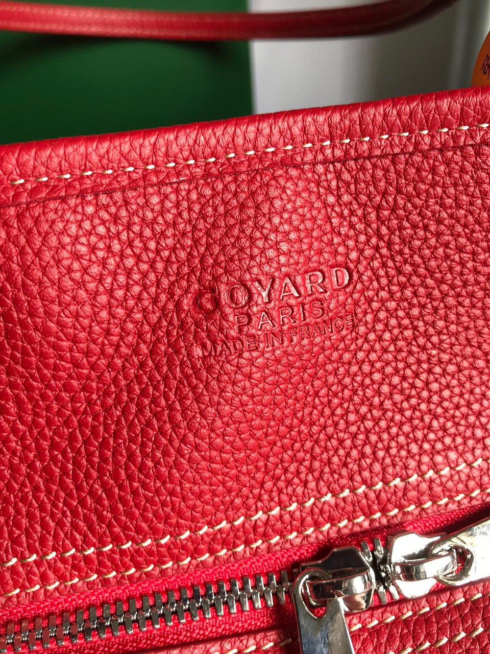 Goyard Hardy Pm Bag 40 Cm Red Goyardine Canvas And Taurillon Leather Trim view 6