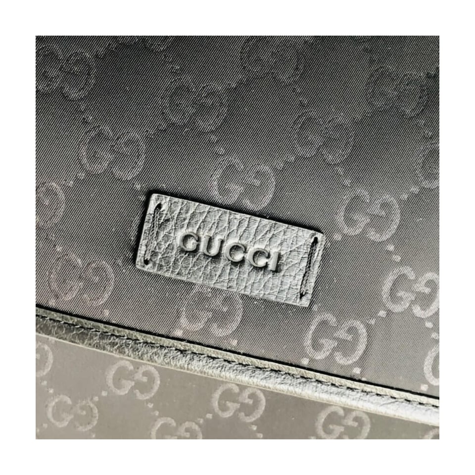 Gucci GG Guccissima Black Medium Nylon Messenger Bag 510334 view 9