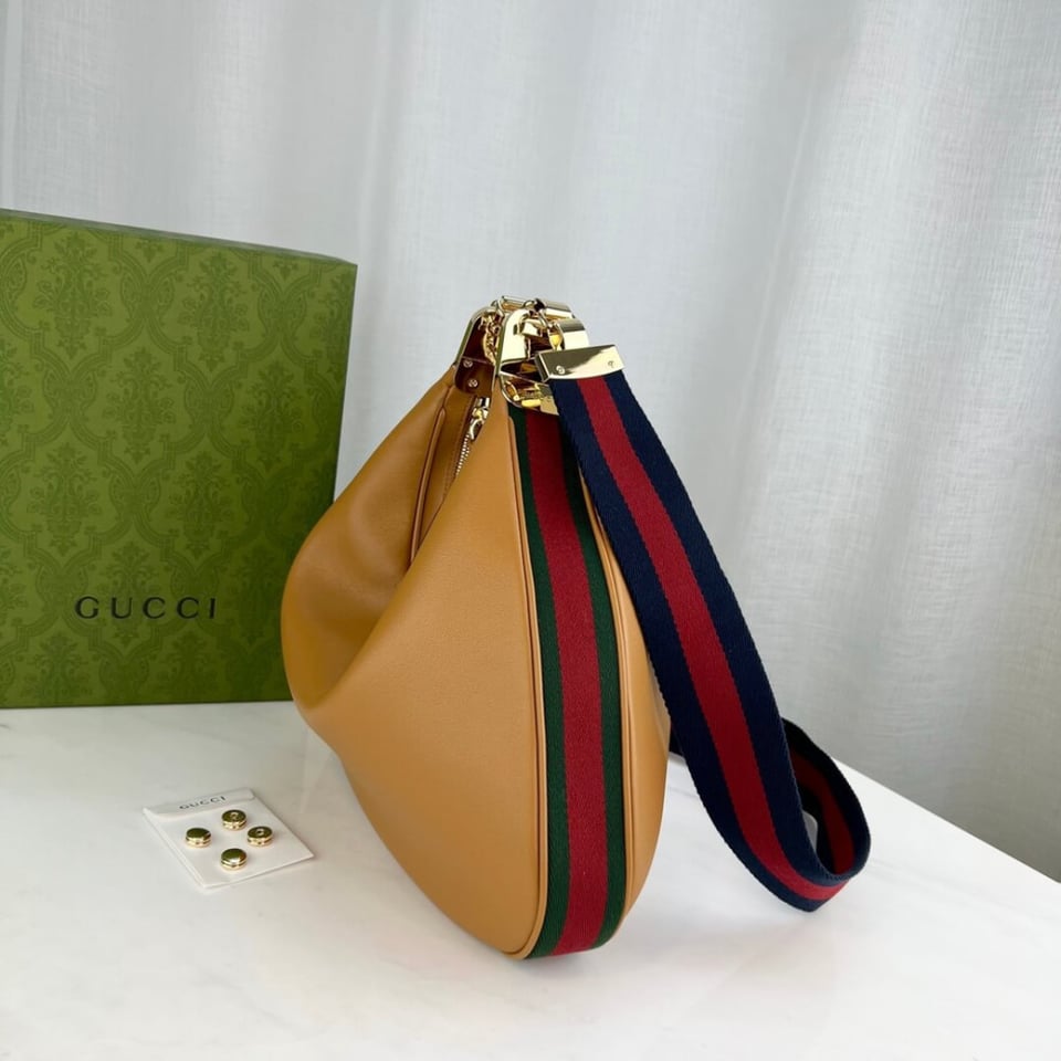 Gucci Brown Leather Attache Medium Shoulder Bag 35cm 702823 view 5