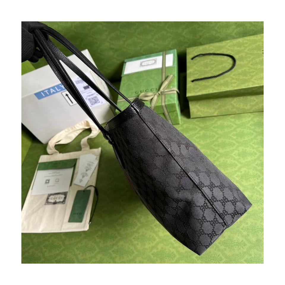 Balenciaga x Gucci Hacker Medium Tote Bag Black view 7