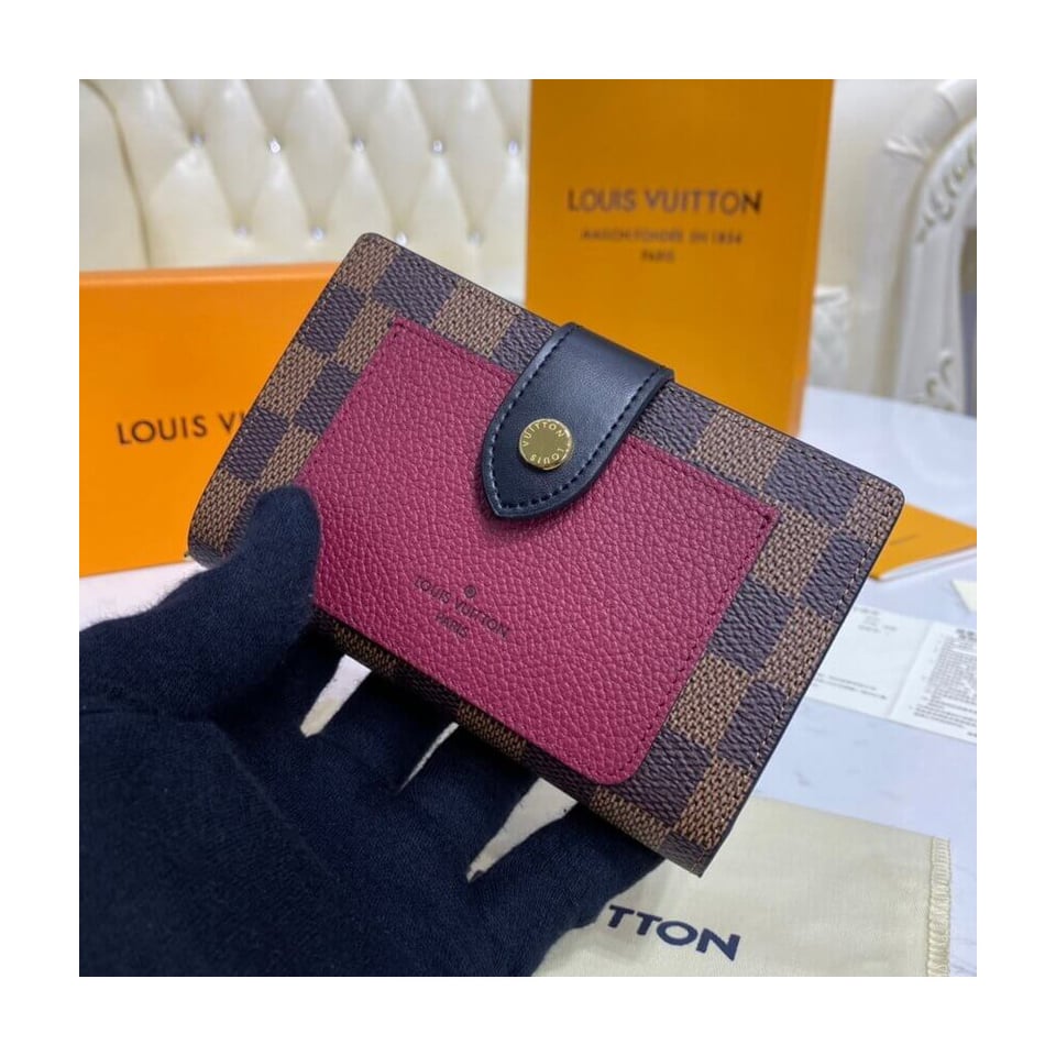 Louis Vuitton Damier Ebene Juliette Wallet Bordeaux view 3