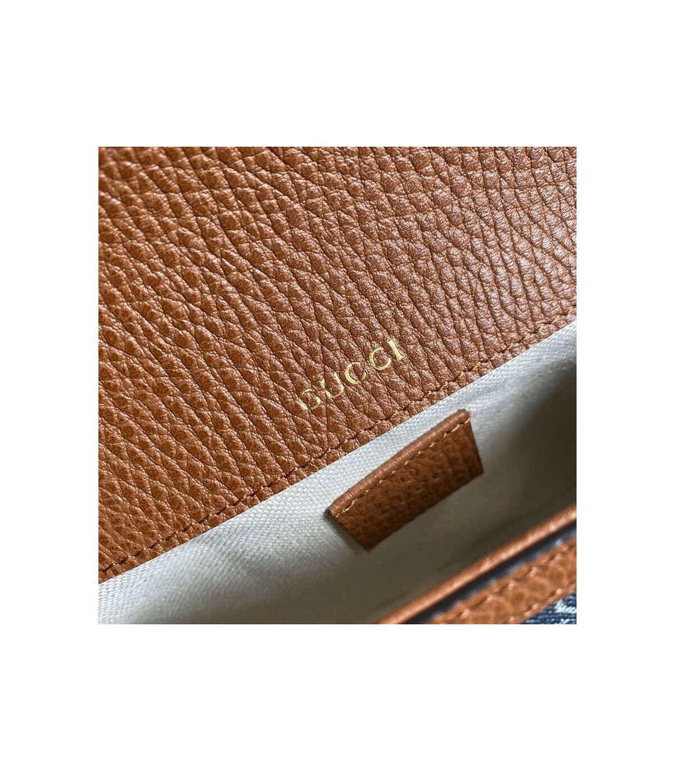 Gucci Horsebit 1955 Denim Mini Bag view 9