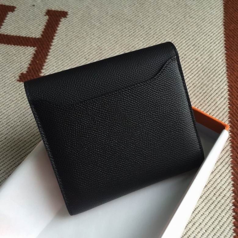 Hermès Epsom Calfskin Wallet with “H” Closure Black 12.4cm view 3