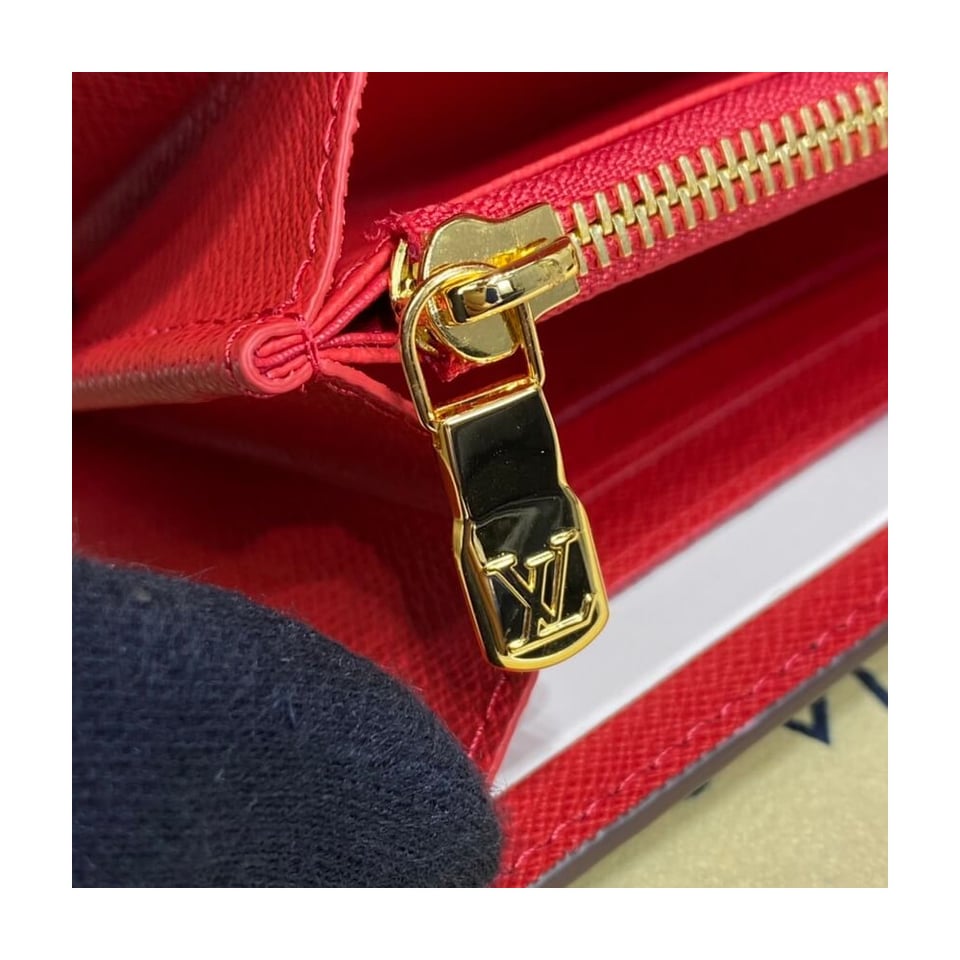 Louis Vuitton Damier Ebene Sarah Wallet Red view 10